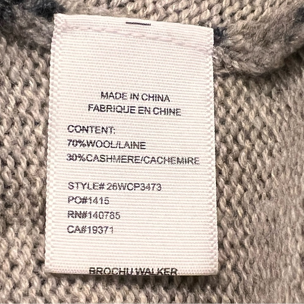 Brochu Walker “The Millie” Leopard Print Vee Wool Cashmere Sweater Sz-XS - Picture 8 of 9
